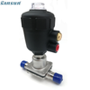 DIN Sanitary Weld Diaphragm Valve with Plastic Pneumatic actuators