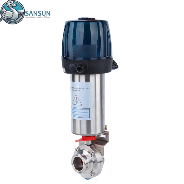 Data Center Liquid Cooling Pneumatic Clamp Butterfly Valve with Plastic C-TOP