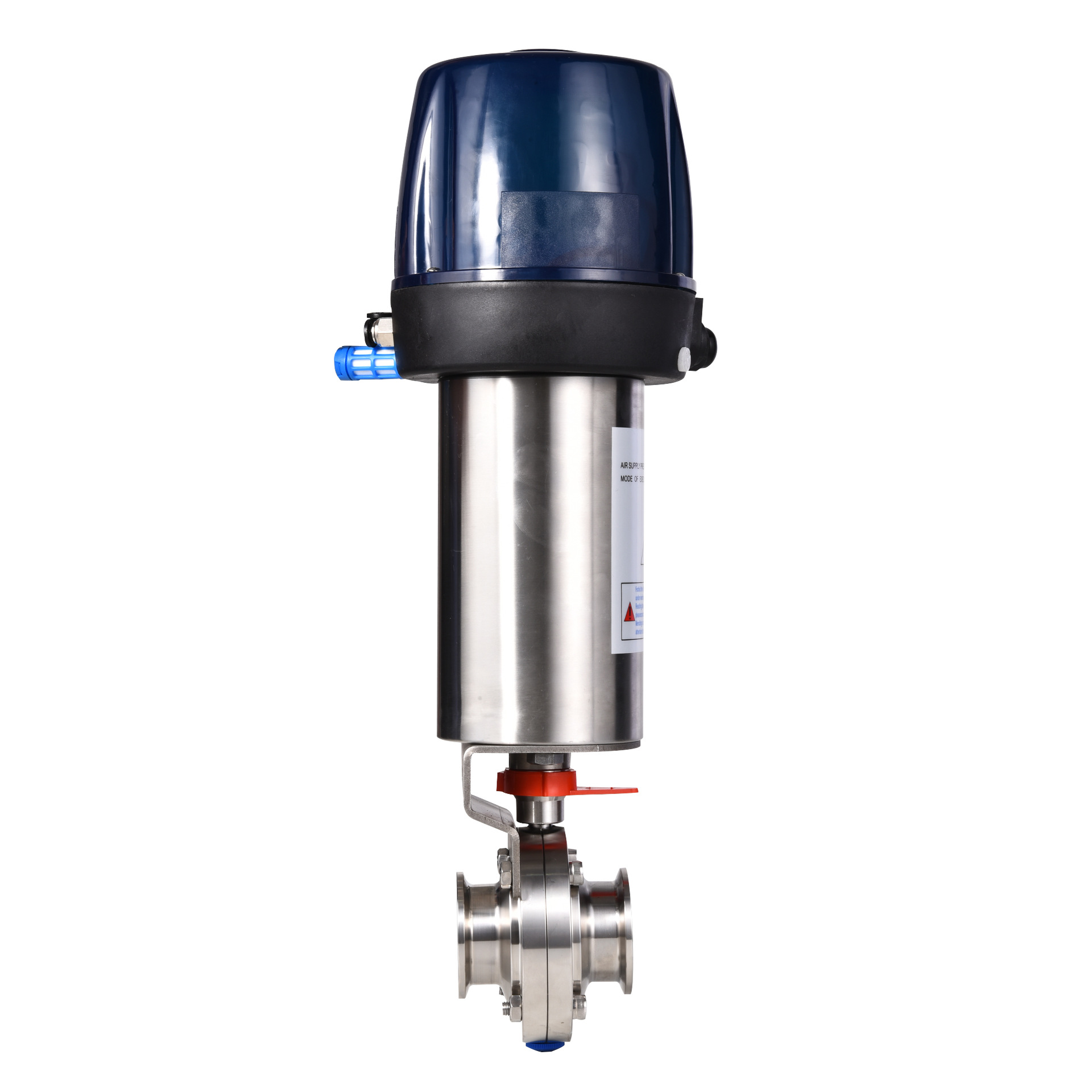 pneumatic butterfly valve with top control unit ASI bus version