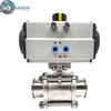 Sanitary Welded Three-Piece Pneumatic Ball Valve for Data Center Liquid Cooling Systems