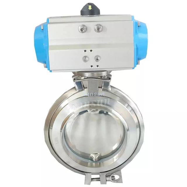 Sanitary Pneumatic Actuated Powder Butterfly Valve