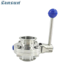 DIN Sanitary Stainless Steel Tie rod Clamp Butterfly Valve