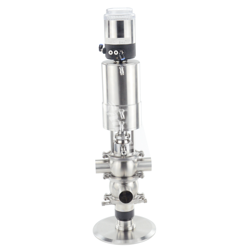  Stainless Steel Welding Double Seat Pneumatic Mixproof Valve With C-Top Intelligent controller