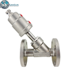 Stainless Steel Sanitary Pneumatic Flange Angle Seat Valve