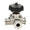 Sanitary stainless steel T Type 3 Way Diaphrgam Valve good quality valve