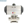 3-Piece Pneumatic Actuated Ball Valves