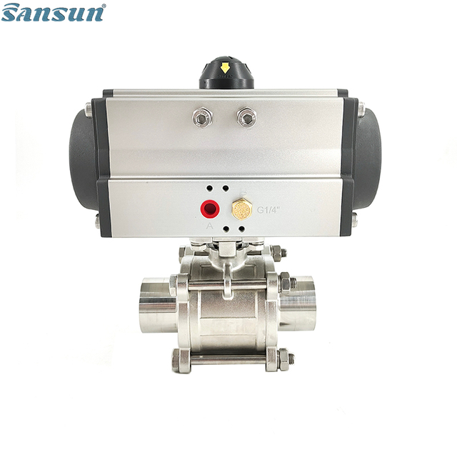3-Piece Pneumatic Actuated Ball Valves