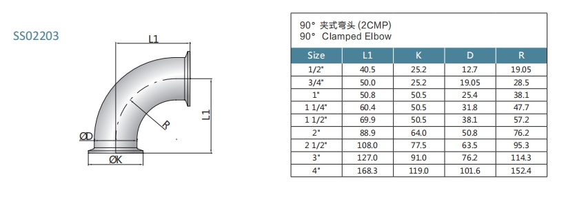 clamp 90elbow