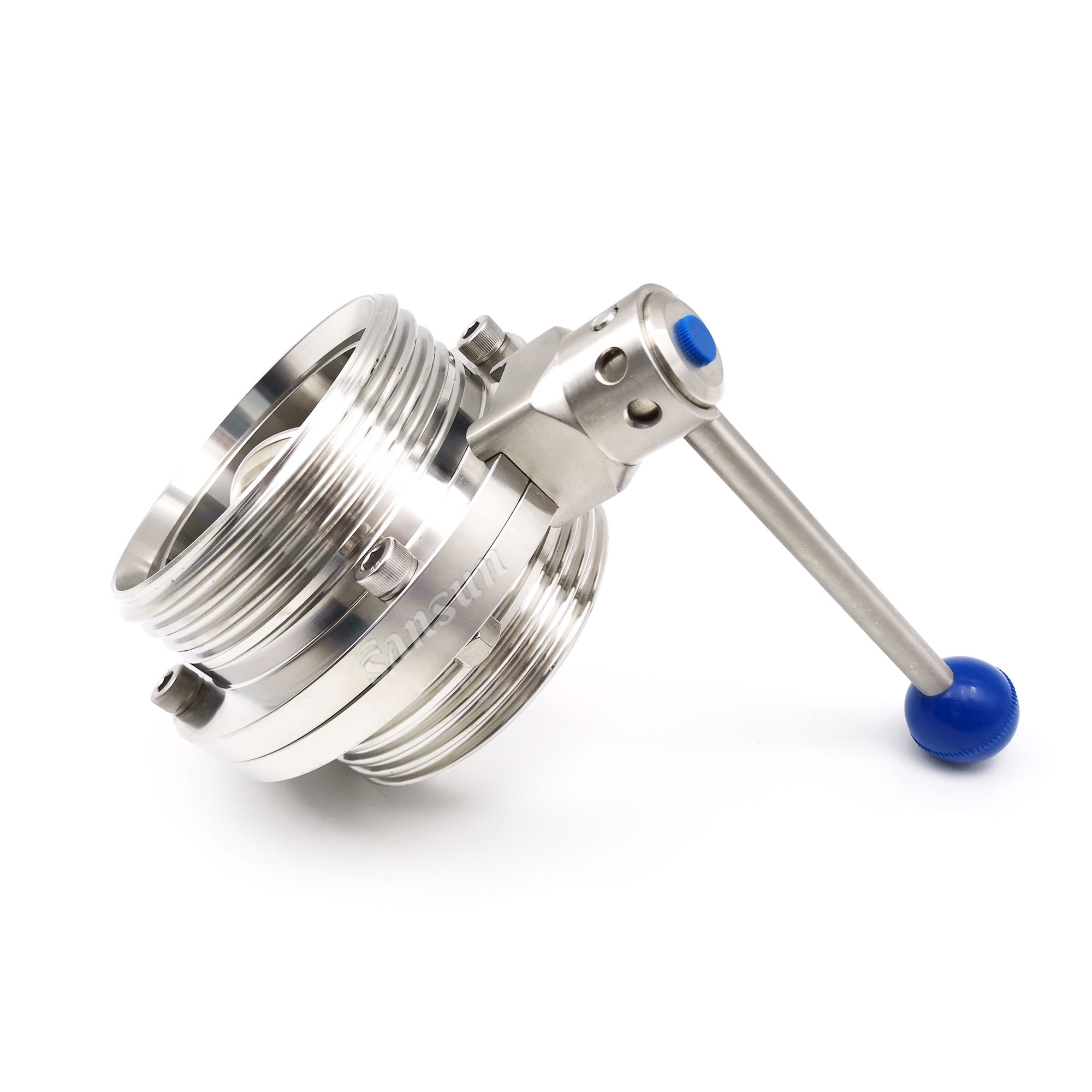 Stainless Steel Manual Threaded Butterfly Valve with Pull Handle