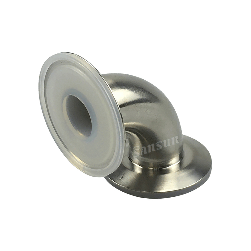 PFA Lined 90 Degree Tri Clamp Elbow