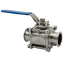 Sanitary 3 Piece Full Port Encapsulated Tri Clamp Ball Valve
