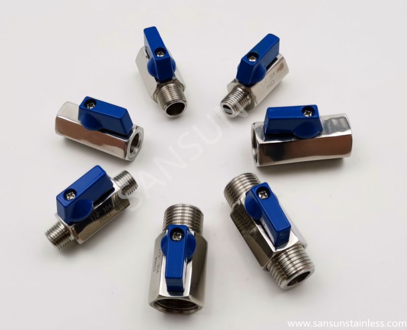 Sanitary mini ball valve
