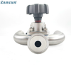Sanitary U Type Three Way Diaphrgam Valve 