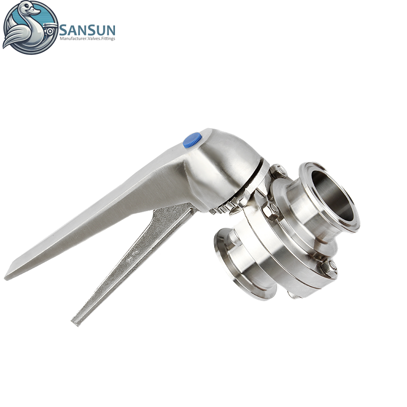 304 Manual Butterfly Valves with Stainless Steel Trigger Handle for Data center liquid cooling Solutions