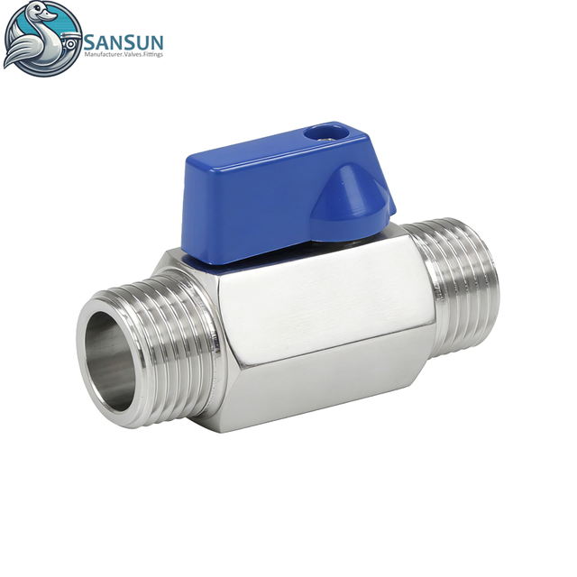 304 Stainless Steel BSP Male Manual Mini Ball Valve for Data Center Liquid Cooling