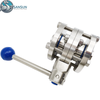 Data Center Liquid Cooling Sanitary Stainless Steel Weld Three-Piece Butterfly Valve