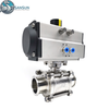 Sanitary Welded Three-Piece Pneumatic Ball Valve for Data Center Liquid Cooling Systems