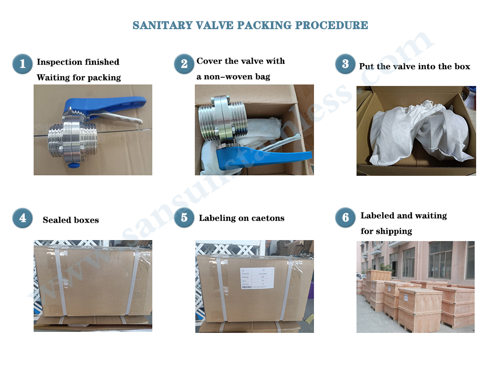 clamp Butterfly valve Package