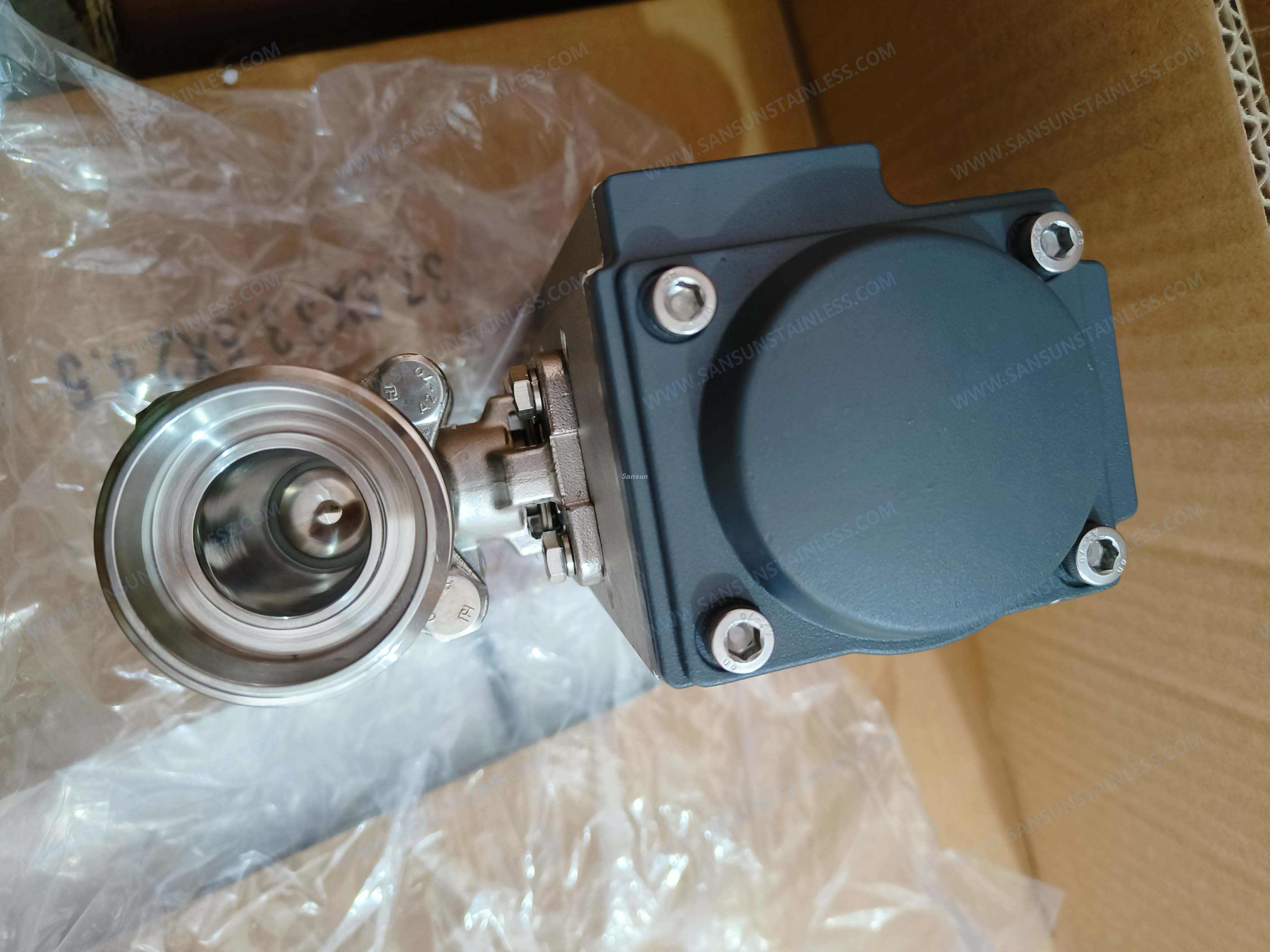 Peumatic 3 PC ball valve3 (3)