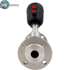 Sanitary Stainless Steel Flange Angle Seat Valve with Plastic Pneumatic Actuator
