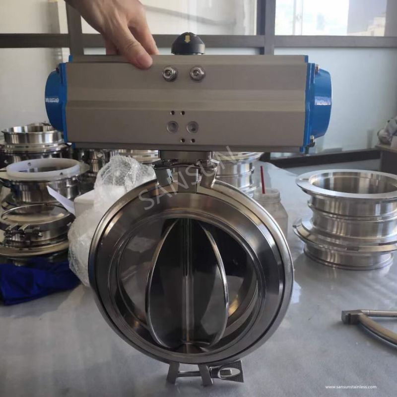 Sanitary Pneumatic Actuated Powder Butterfly Valve