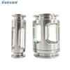 Aseptic clamp through sight glass