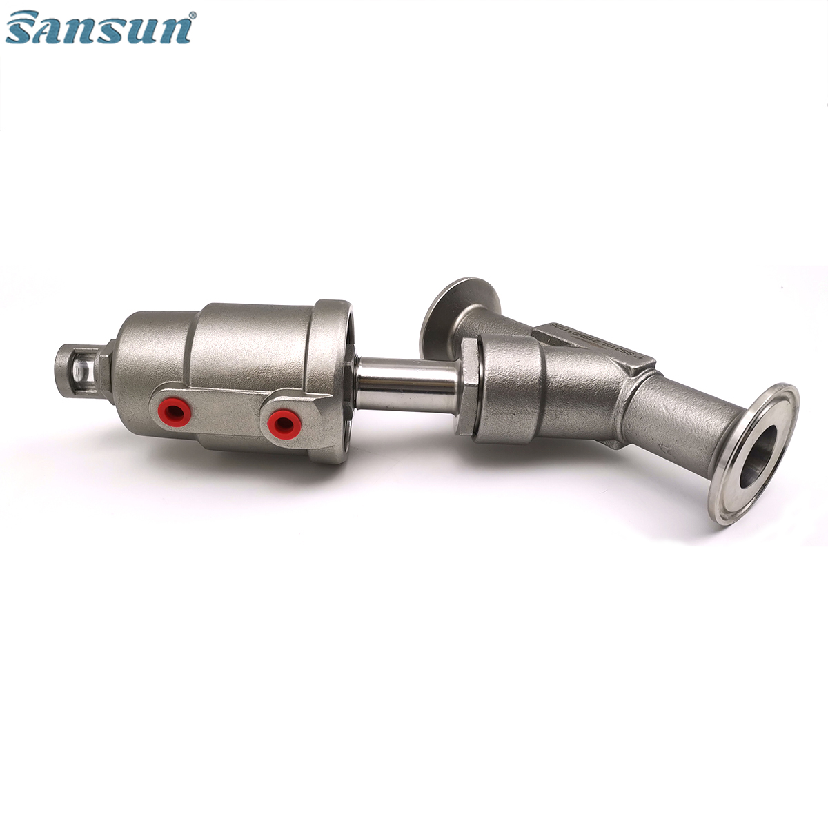 Sanitary Clamp Pneumatic Angle Seat Valve