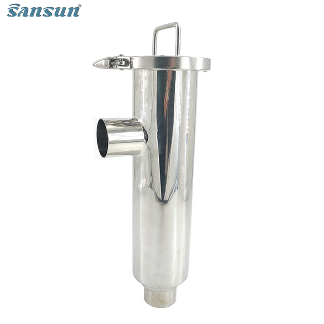 Sanitary welding Angle type Strainer filter