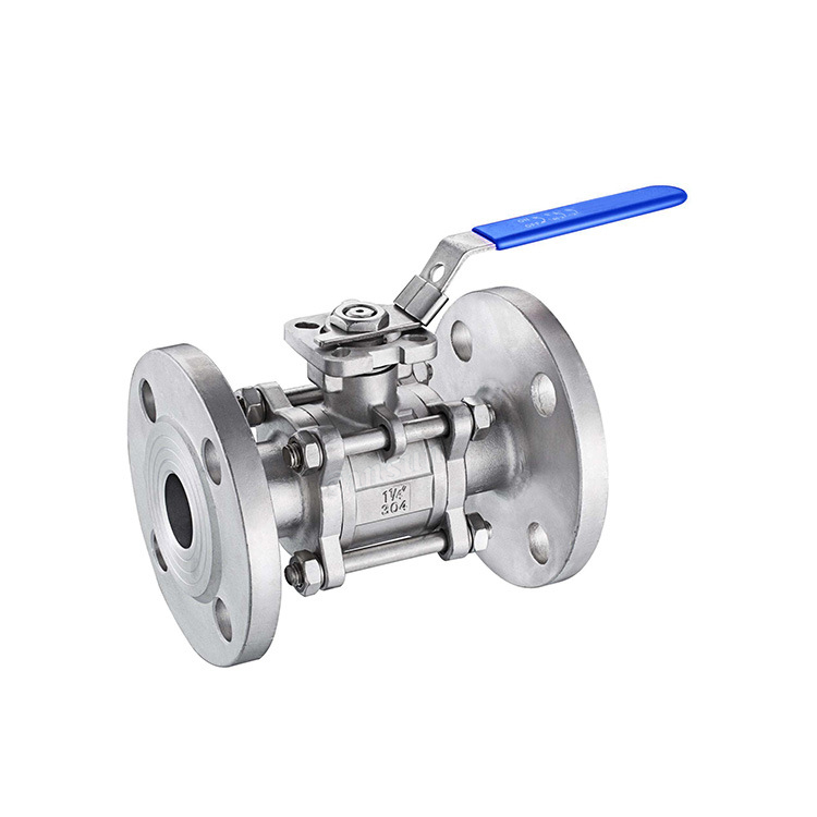 Stainless Steel 3 piece Flanged Ball Valve 