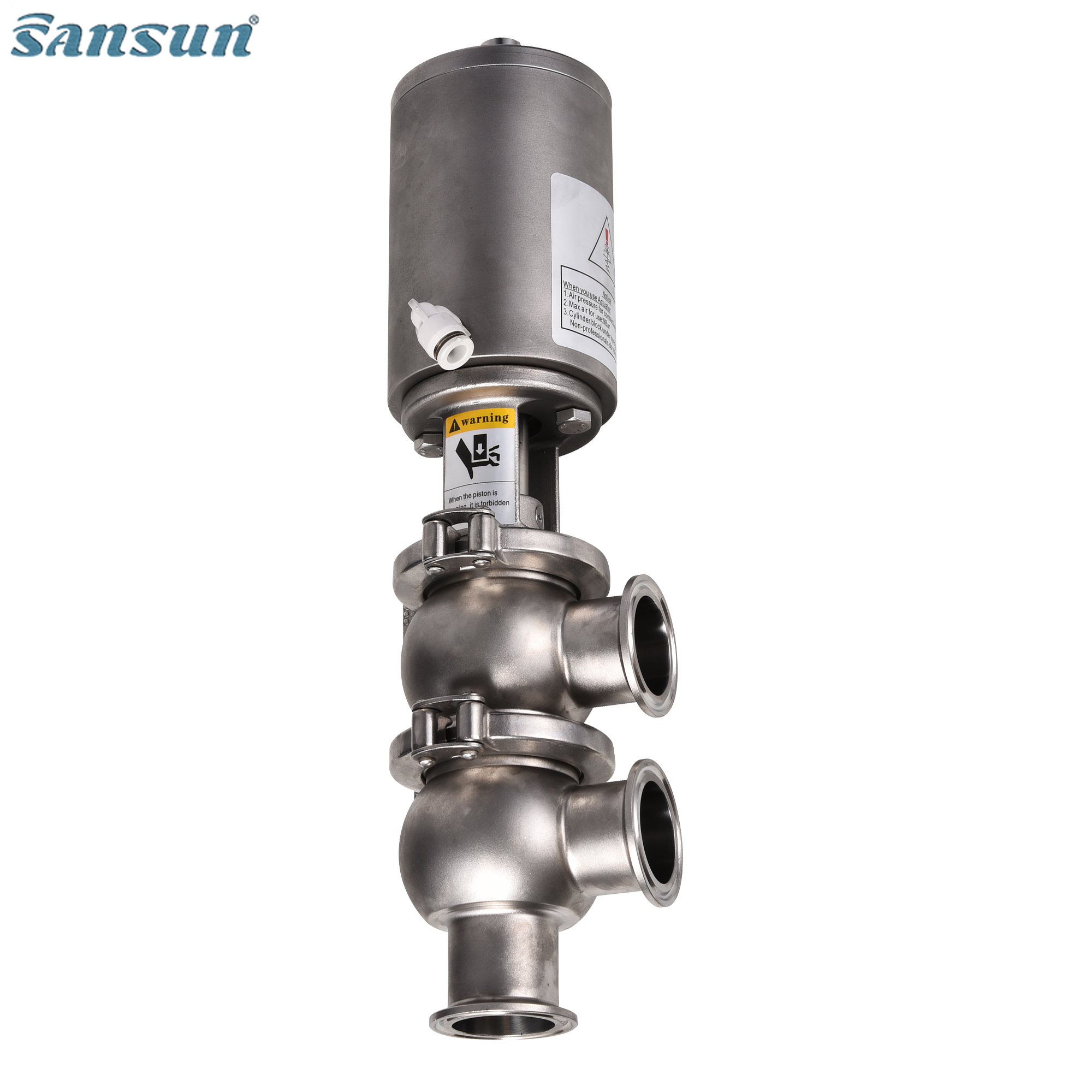 Sanitary Pneumatic Reverseing Divert Single Seat Valve F type