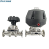 SS Sanitary304/316l Diaphragm Valve With Black Gemu Wheel