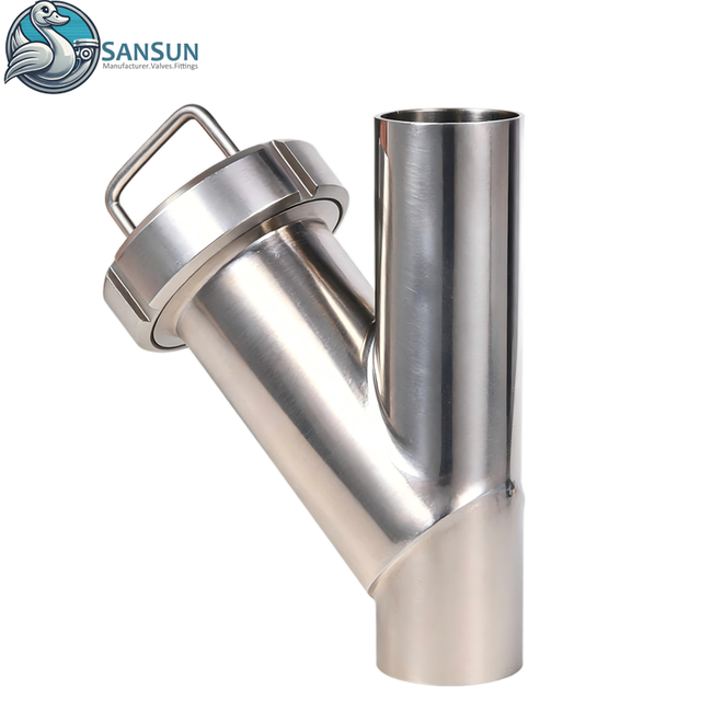 Sanitary Stainless Steel Welded Y Type Strainer Filter for Data Center Server Liquid Cooling