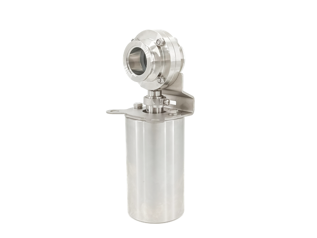 SS304 SS316L sanitary stainless steel KF vacuum pneumatic butterfly valve
