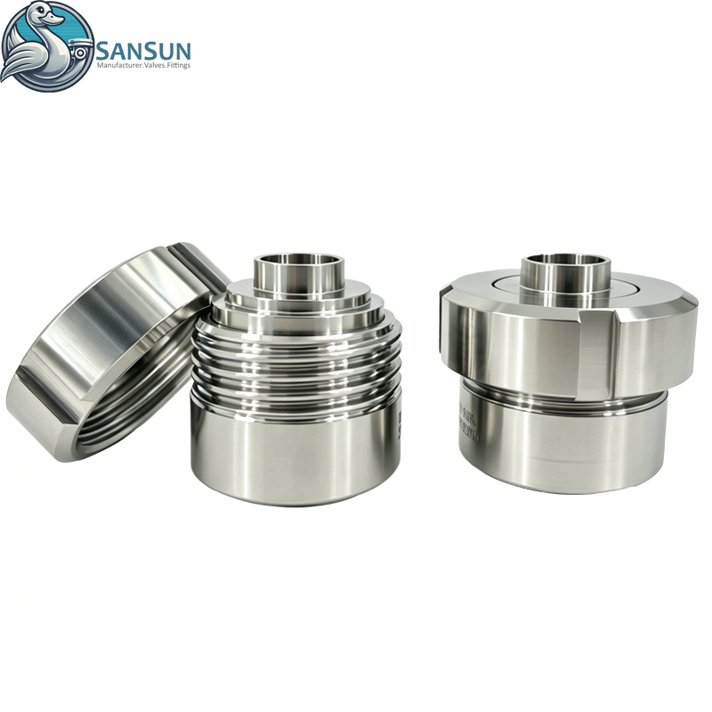 Sanitary Stainless Steel Welded Union Check Valve Non-Return Valve for Data Center Liquid Cooling