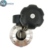 SS316L Stainless Steel Sanitary Welded Butterfly Valve with Micro Adjust Handwheel