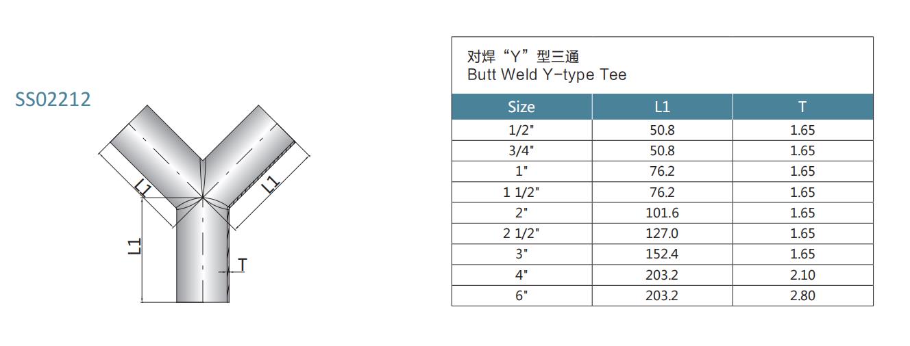 drawing-of-3A-butt-weld-Y-type-tee