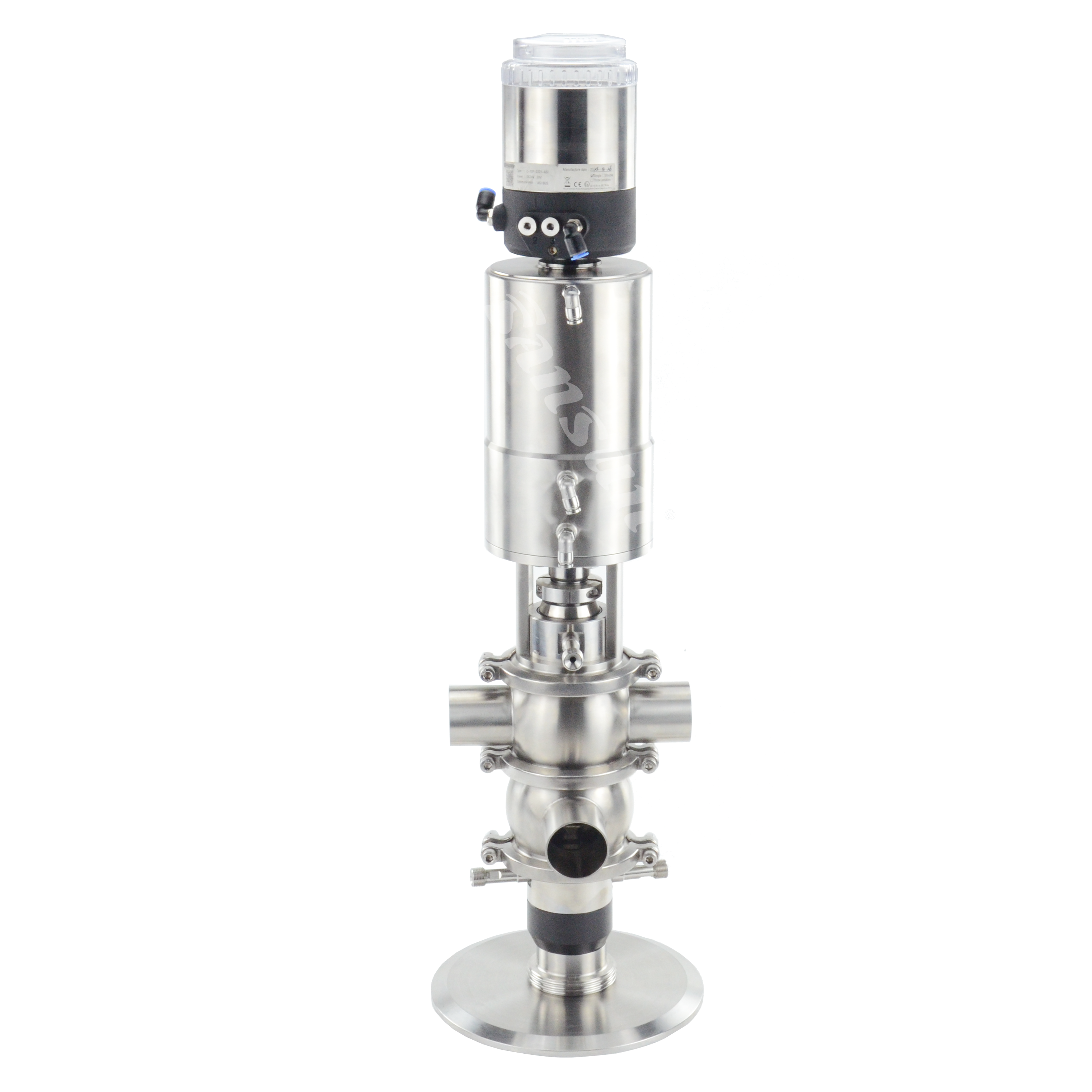 Sanitary pneumatic mixproof valve with control feedback positioner IL-TOP ASI-BUS DC24V 4-20mA