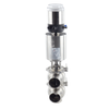 Sanitary pneumatic divert seat valve with control feedback positioner IL-TOP ASI-BUS 24V 4-20mA