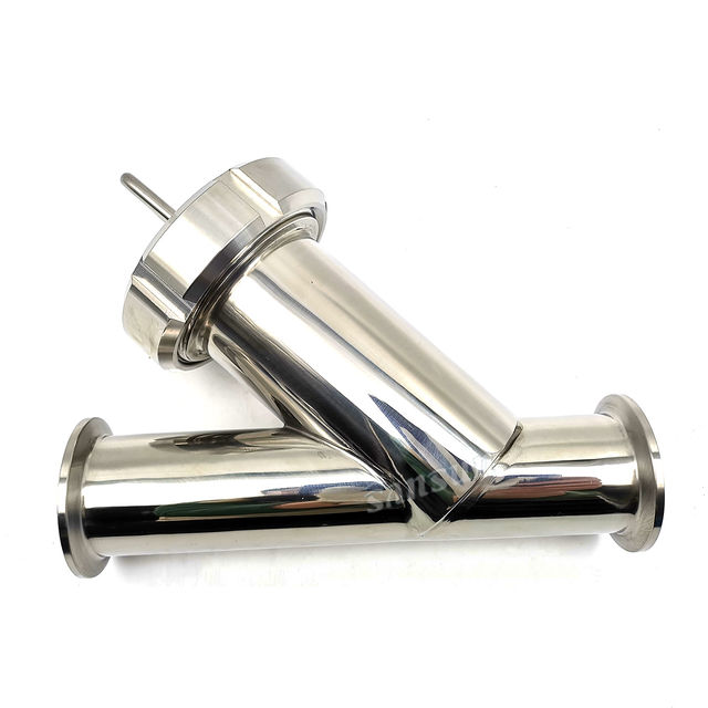 304 Stainless Steel Clamp End Y Type Inline Strainer for Beer