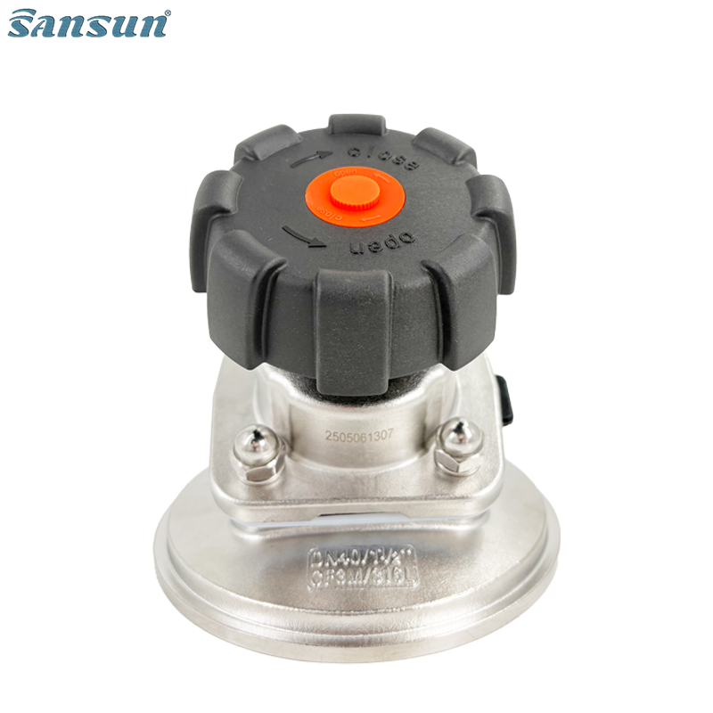 Manual diaphragm tank bottom valve