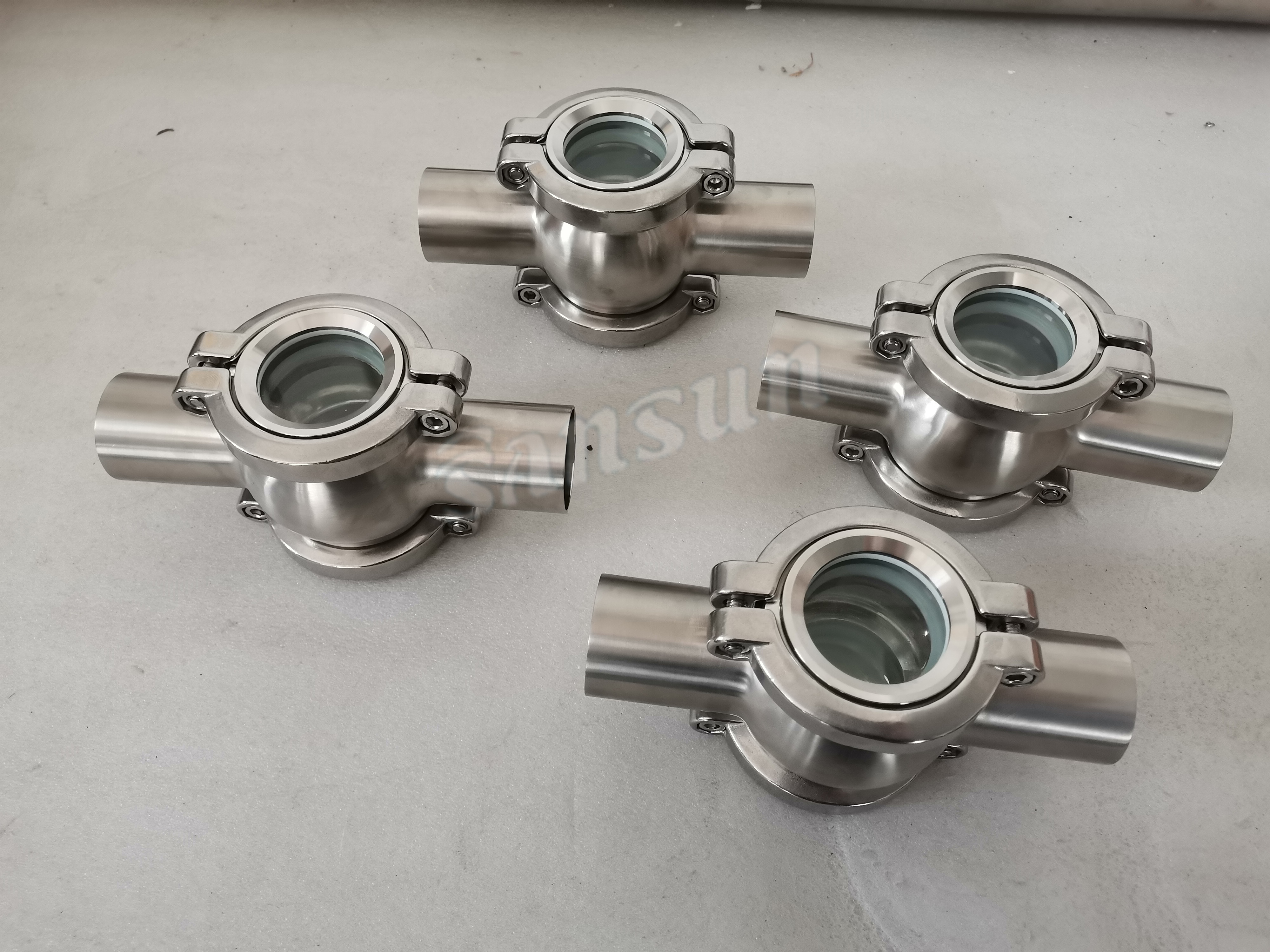 304 Hygienic Welding Cross Pipeline Sight Glass
