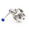 Stainless Steel Manual Threaded Butterfly Valve with Pull Handle