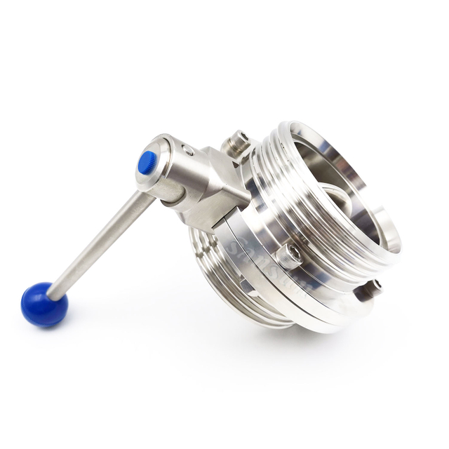 Stainless Steel Manual Threaded Butterfly Valve with Pull Handle