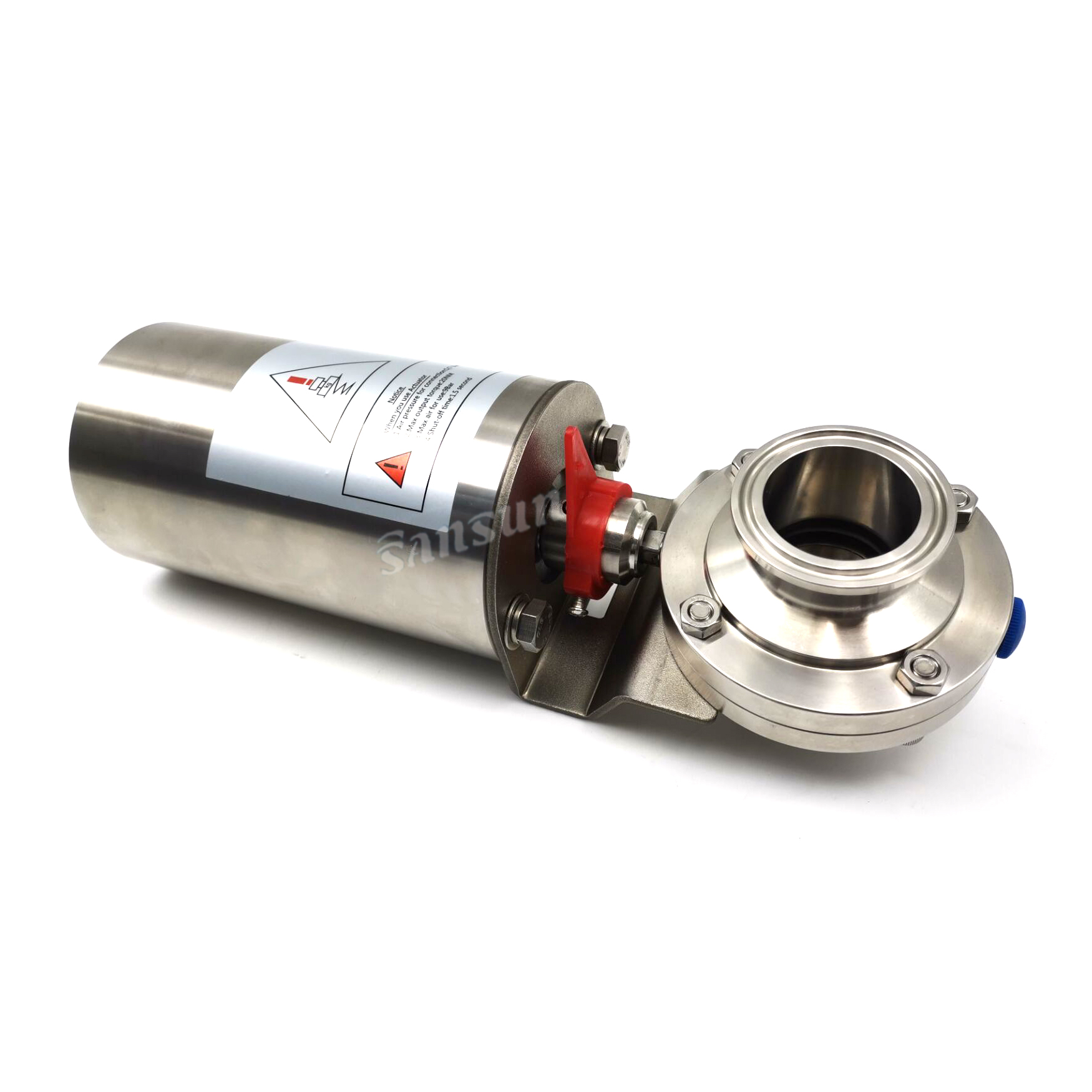 Pneumatic Air Spring Triclamp Butterfly Valve