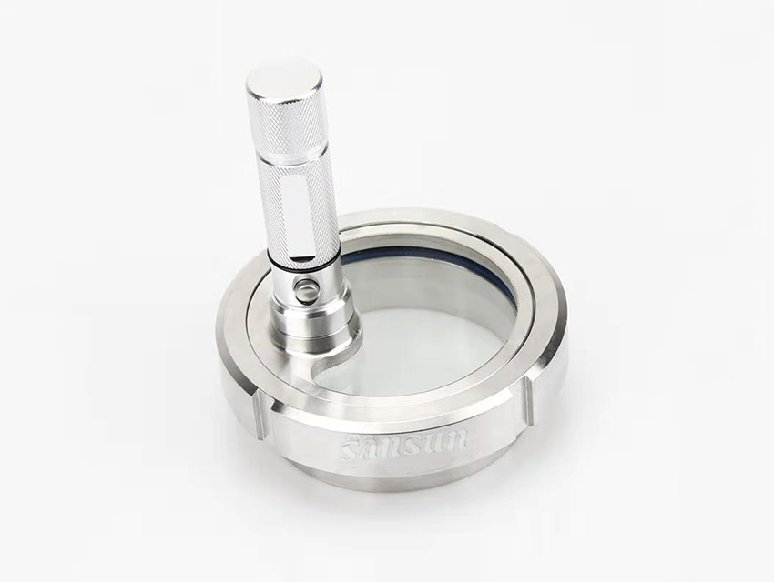  Sanitary Brew Union Sight Glass with Lamp