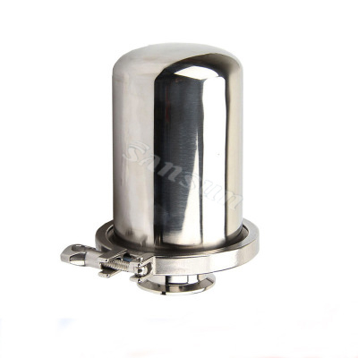 Sanitary triclamp Rebreather with clamp ends