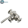 Data Center Liquid Cooling 316L Stainless Steel Tri-Clamp Manual Three-Way Ball Valve