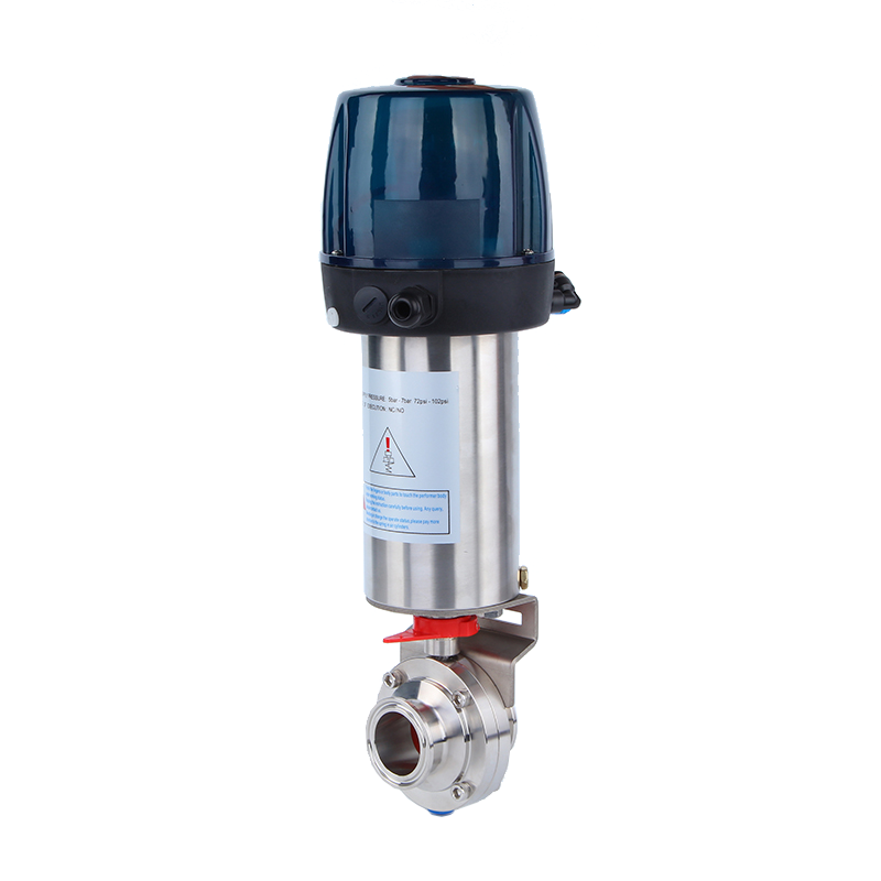 pneumatic butterfly valve with top control unit ASI bus version