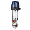 pneumatic butterfly valve with top control unit ASI bus version