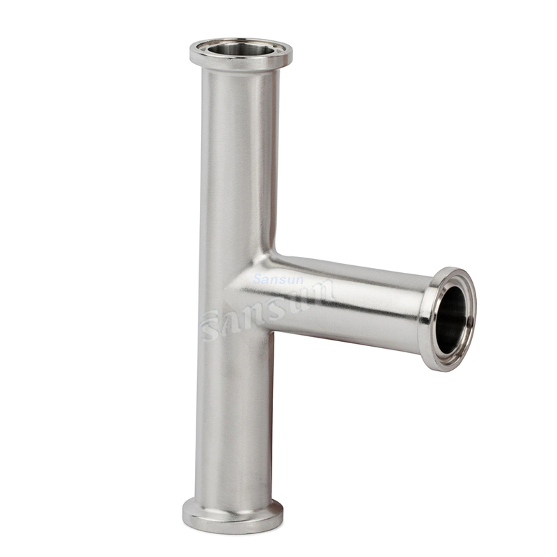 Sanitary Stainless Steel Clamp Long Type Tee for Dairy